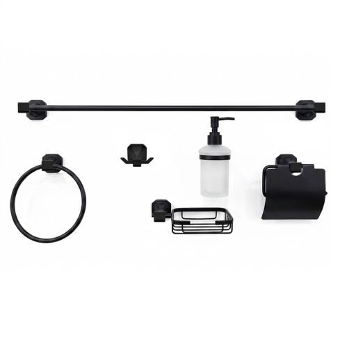 Juego Accesorios 6 Piezas Negro REF:9109