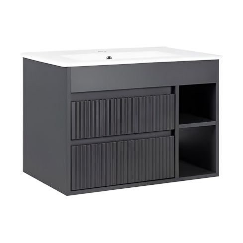 Mueble Paris Dark Grey 60X46 Cm RF:60PA2700422 + Lavamanos Blanco RF:60PB2401008 STRETTO - Ref:0010320406