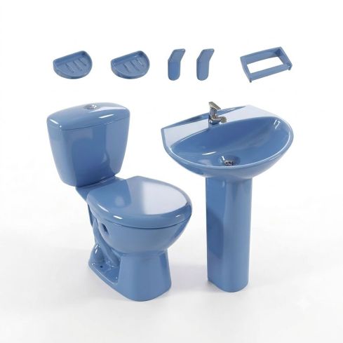 Combo Katio Azul Celeste Con Pedestal