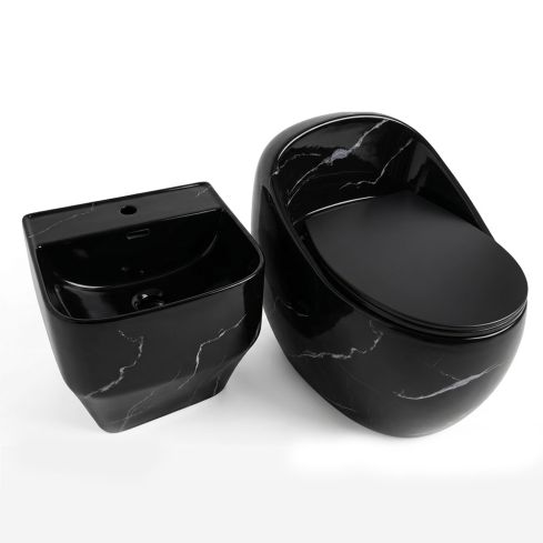 Sanitario Negro Beta REF:S61 + Lavamanos Colgante Negro Beta REF: M13 