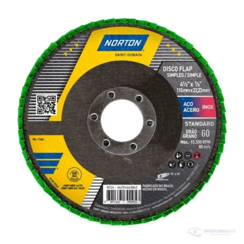 Disco Norton Flap Fibra R244 Standard 41/2x7/8 Gr.60