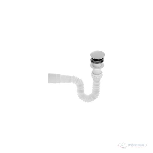 Sifón Flexible Con Push Lavamanos Ref:Sclv - Ref:0020160363