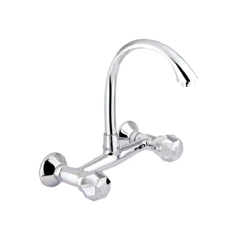 Brazo Mezclador Lavamanos 8 Pulgadas Platino