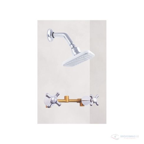 Conjunto de Griferia Ducha Mezclador Gerfor Antius Cromo Rf:101744