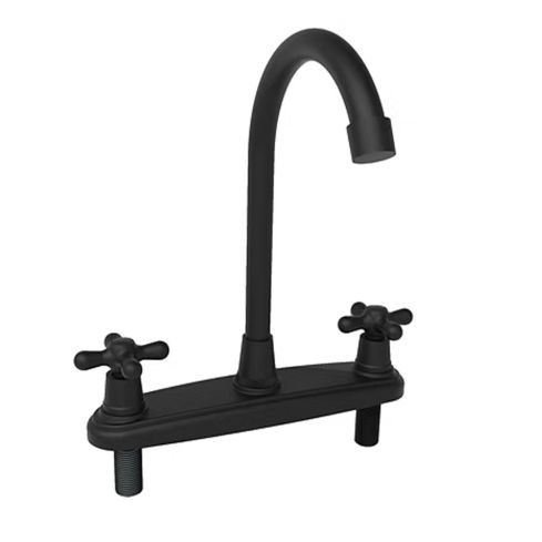 Llave Lavaplatos 8" Livenza Cruz Negro Mate Rf:20Lv4509051A Stretto - Ref:0020160917