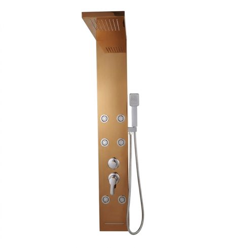 Panel Regadera color Oro Rosa Panel de Ducha Ref:S9265-RG
