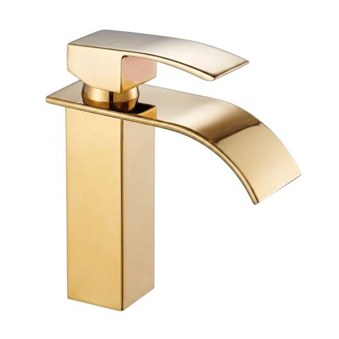 Llave Lavamanos MonoControl Dorada T7 Cascada Baja Unifer