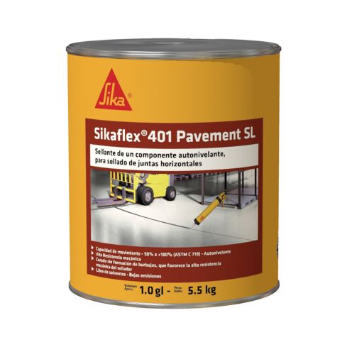 Sikaflex-401 Pavement Gris Concreto Sellador Elástico Para Juntas Horizontales Interiores Y Exteriores 1Gal