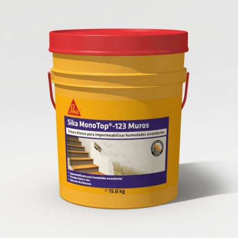 Sika Monotop 123 Muros Mortero Para Impermeabilizar Humedades Ascendentes 15Kg - Ref:0020280162
