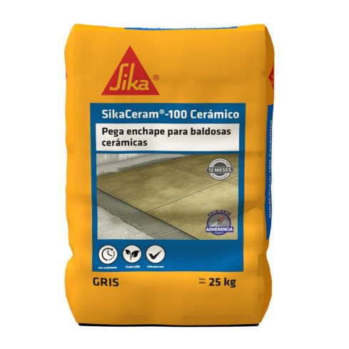 Sikaceram-100 Ceramico Gris Pega Enchape Para Baldosas Cerámicas25Kg - Ref:0020280170