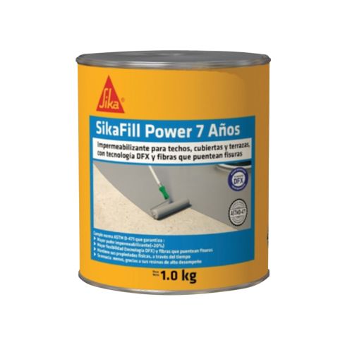 Sikafill Power 7 Años Blanco Impermeabilizante Acrílico Para Cubiertas, Techos Y Terrzas 1/4 Promocion