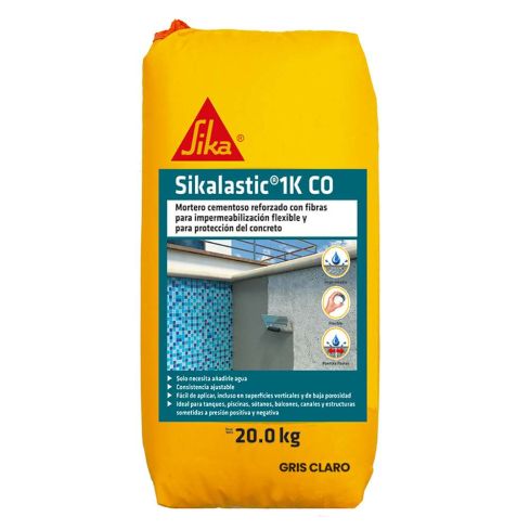 Sikalastic 1K mortero cementoso impermeabilizante que protege el concreto 20KG