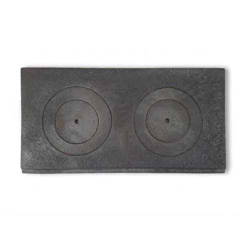 Plancha Para Estufa De Leña 2 Puestos 53x30 cm Tipo Pesado - Ref:0040050046