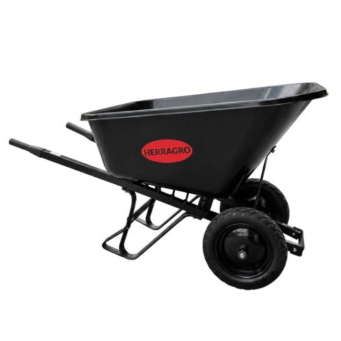 Carretilla Doble Rueda (220 Lts) Antipinchazo Plastica Herragro