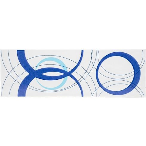 Cenefa 15X40 Pop Azul Esmalgres