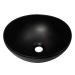 Lavamanos Redondo Cerámica 32cm Negro Ref 15150103 Unifer