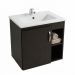 Mueble 48X38 Cm Elevado Rellim Wengue+Lavamanos Porcelana Blanco