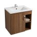 Mueble Inescril 48X38 Cm Elevado Rellim Color Caramelo+Lavamnos Porcelana Blanco