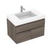 Mueble 79 x 48 Macao Elevado Tambo + Lavamanos Oslo Blanco Firplak 