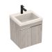 Mueble Firplak 48X43 Elevado Sin Manija Austral +Lavamanos Oslo Blanco