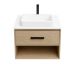 Mueble Elevado 63X48 Cm Piccaso Austral + Lavamanos 35X35 cm Vessel Meca Color blanco 