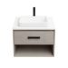 Mueble Elevado 63X48 Cm Piccaso Austral + Lavamanos 35X35 cm Vessel Meca Color blanco 