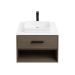 Mueble Elevado 63X48 Cm Picasso Color Tambo + Lavamanos Vessel Meca 35X35 Cm Color Blanco 