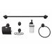 Juego Accesorios 6 Piezas Negro Ref:3100N
