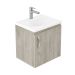 Mueble Firplak Basic 48X38 Elevado Con Manija Austral + Lavamanos Eco Blanc 