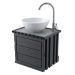 Mueble Senco Vanitie Eco Taupe Gris + Lvm Yari + Griferia Yari