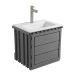 Mueble Senco Vanitie Eco Taupe Gris + Lvm Rimini + Griferia