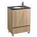 Mueble Inescril 61x47 Piso Torino Tapa Marmol Negro