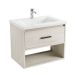 Mueble Picasso Elevado Borea 63x48 Rustik + Lavamanos Trentino Blanco Firplak