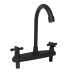 Llave Lavaplatos 8" Livenza Cruz Negro Mate Rf:20Lv4509051A Stretto