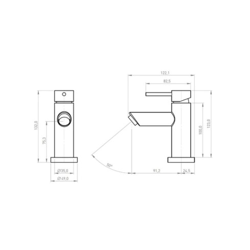 Llave Lavamanos Monocontrol  Oregon Cromo Rf:20Og5003400 Stretto