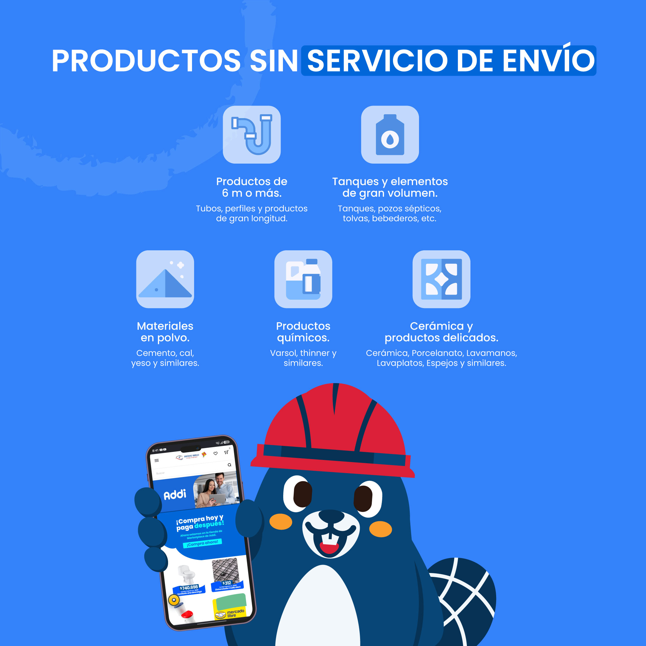 Productos sin envíos versión móvil