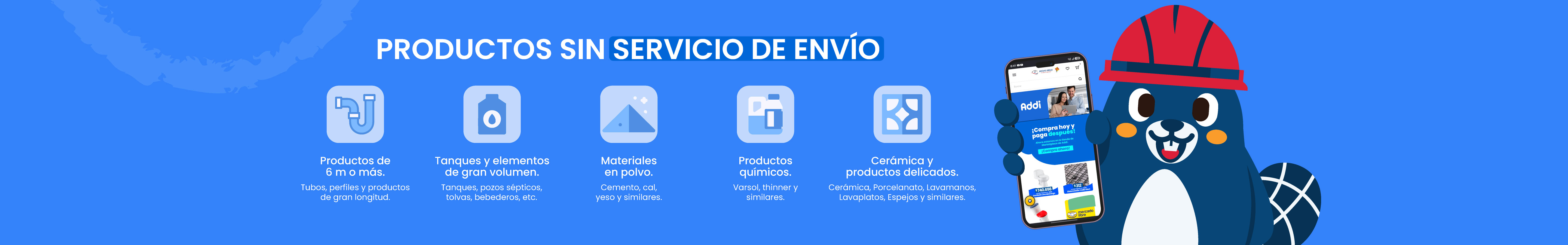 Productos sin envíos