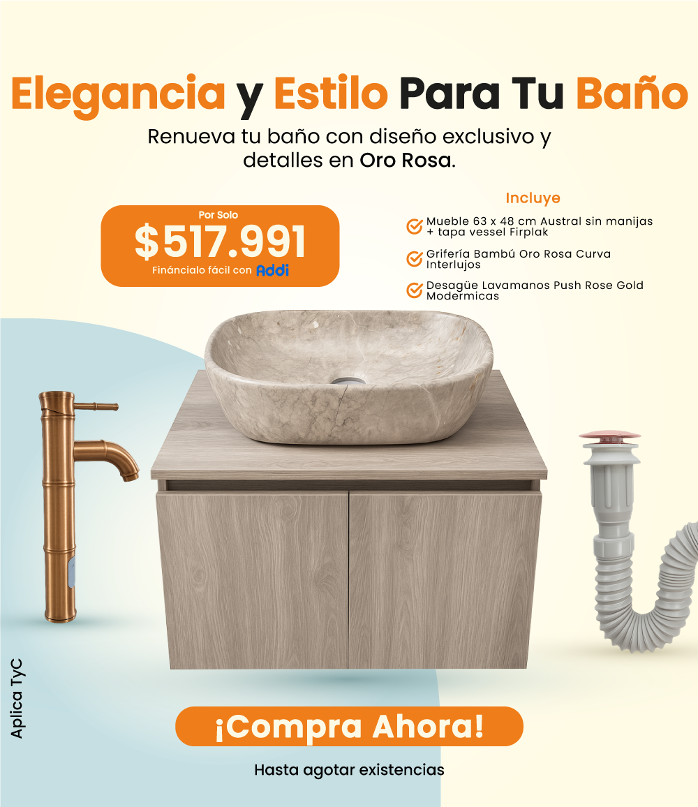 Kit mueble de ba&ntilde;o elevado
