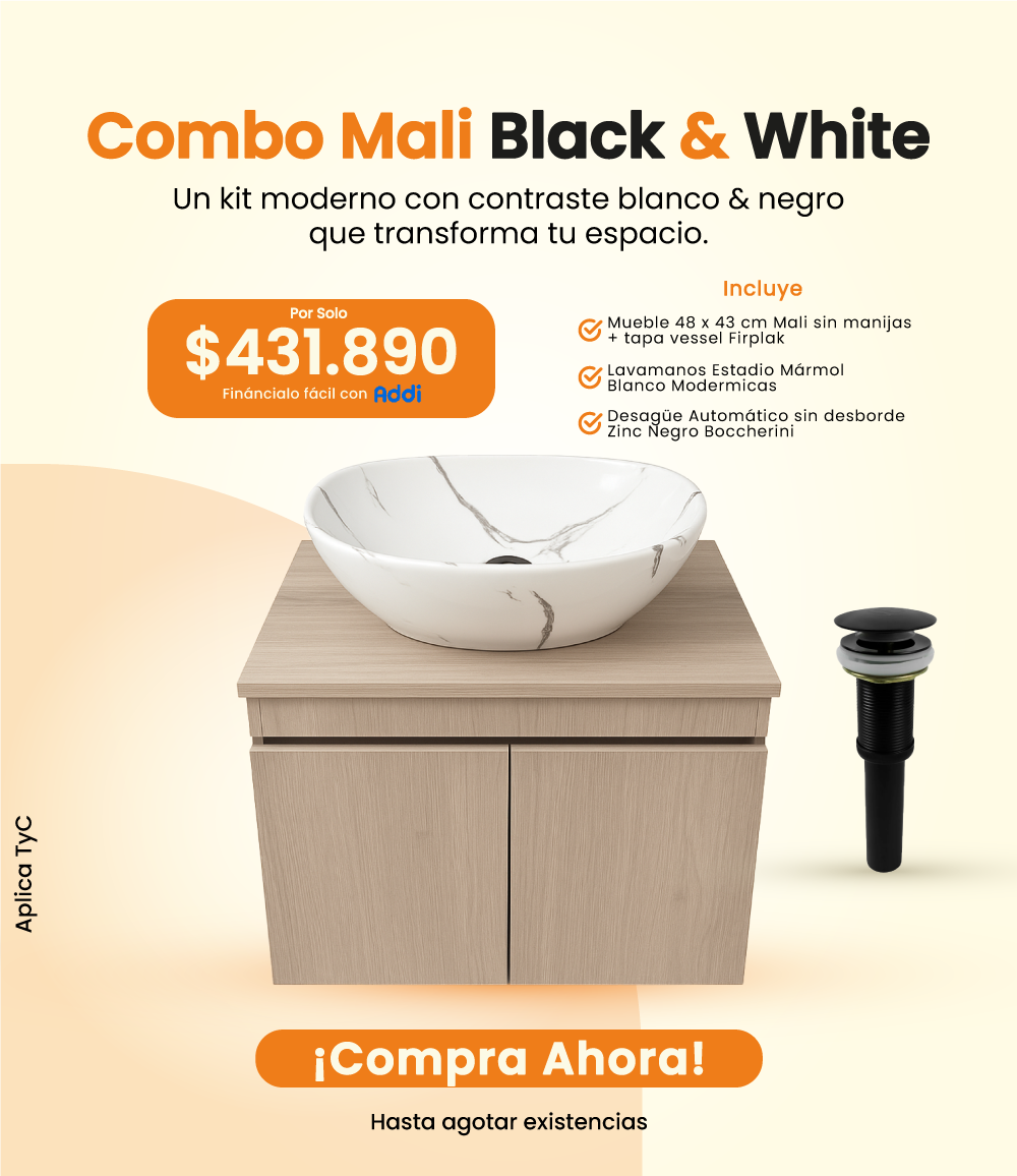 Combo mueble de ba&ntilde;o elevado