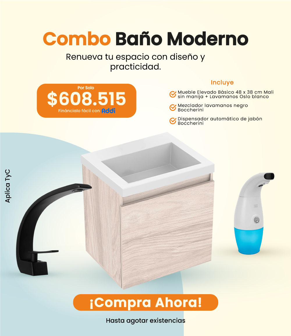 Combo mueble de ba&ntilde;o con dispensador